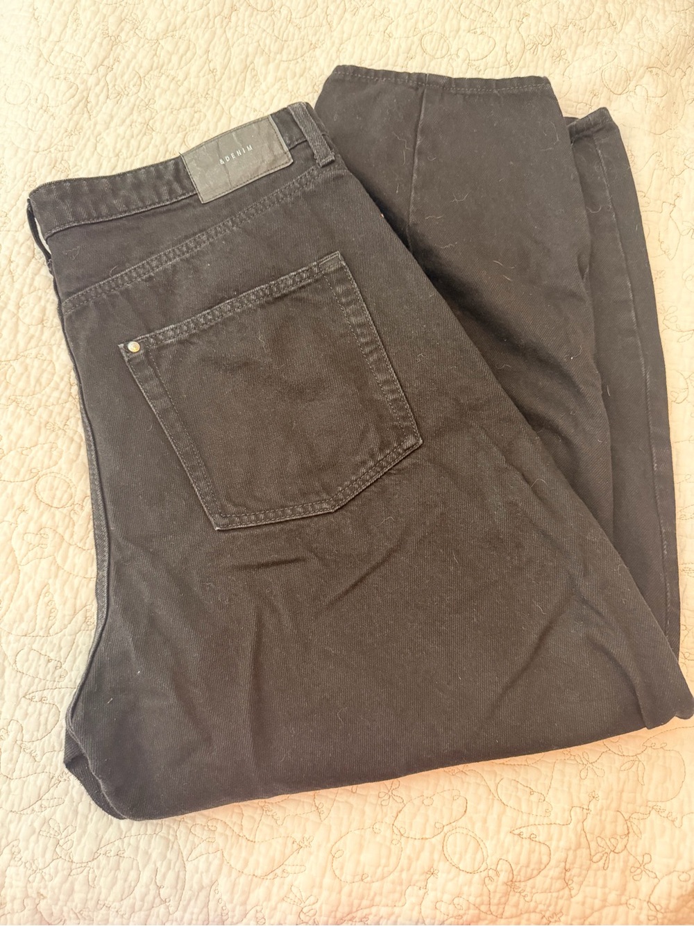 H&M Black Women's Chinos with Back Pocket Detail